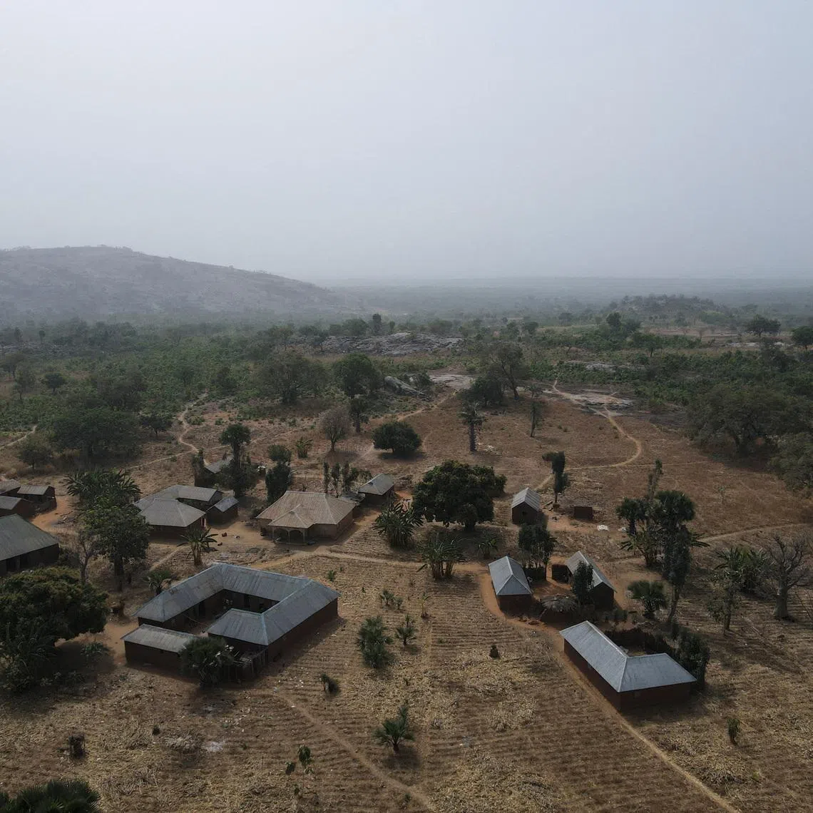 A drone view of Kurmin Wali, where churches were attacked by gunmen and worshippers were kidnapped, in Kurmin Wali, Kaduna, Nigeria, January 20, 2026. REUTERS/Nuhu Gwamna