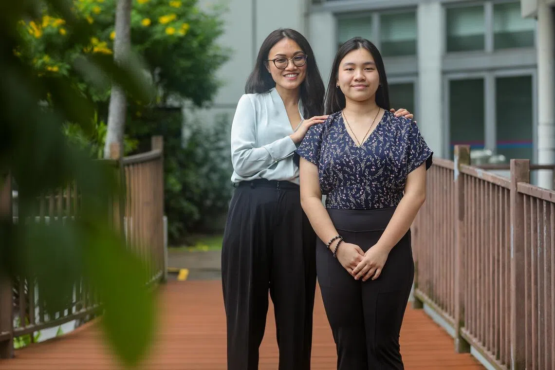 Dr Chan Ching Yee (left), a senior consultant at KK Women's and Children's Hospital's otolaryngology department, diagnosed 16-year-old Shannon with vestibular migraine in 2024.