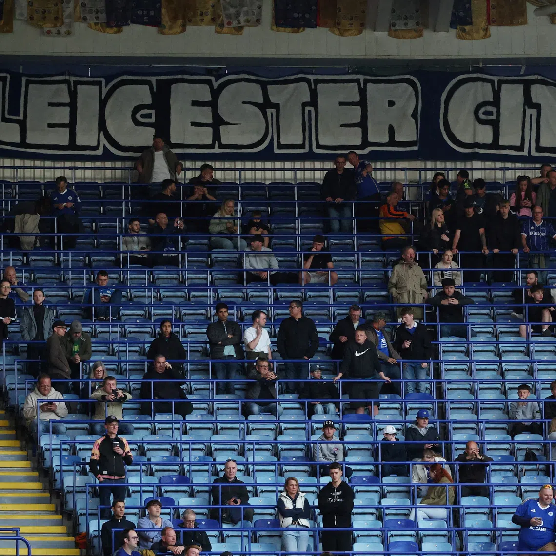 FILE PHOTO: Soccer Football - Championship - Leicester City v Millwall - King Power Stadium, Leicester, Britain - April 24, 2026 General view of empty seats before the match Action Images/Andrew Boyers