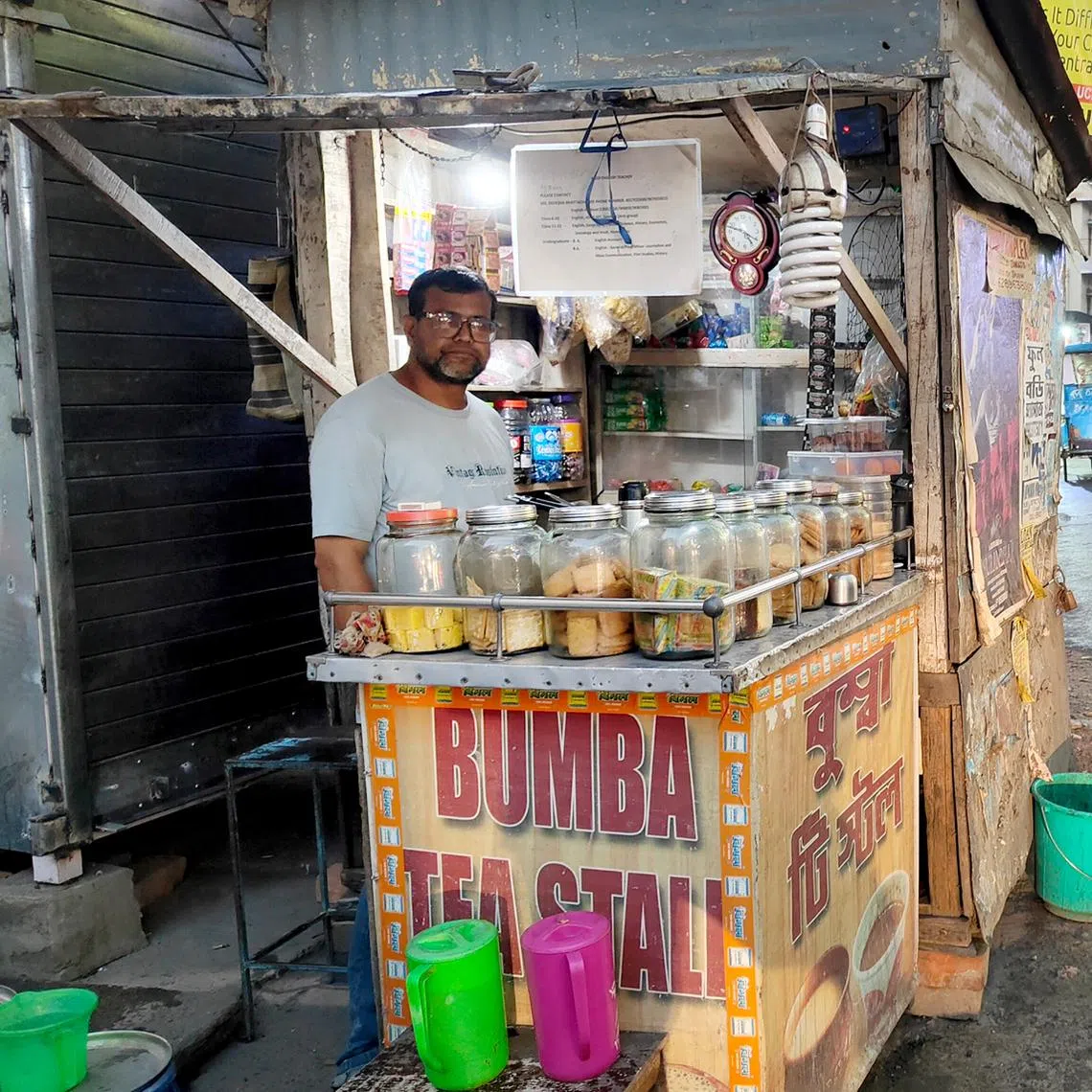 Mr Abhijit Chakraborty, who owns a tea stall in Kolkata, India, is worried that rising cooking gas prices could hurt his earnings.