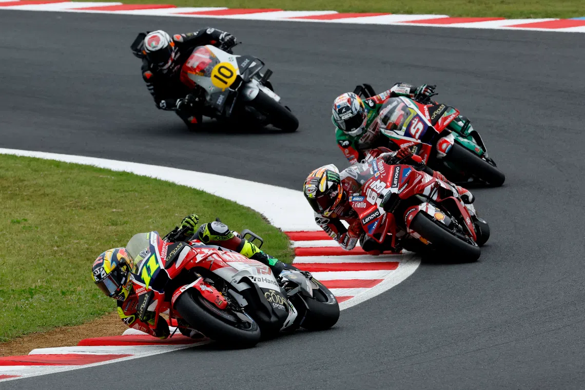 MotoGP - Japanese Grand Prix - Twin Ring Motegi, Motegi, Japan - October 4, 2026 Pro Honda LCR's Diogo Moreira in action during the race REUTERS/Androniki Christodoulou