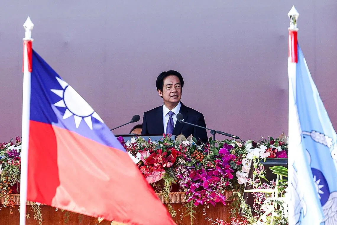Taiwanese President Lai Ching-te steered clear of repeating the two lines that “really angered Beijing in the past”, said an analyst.