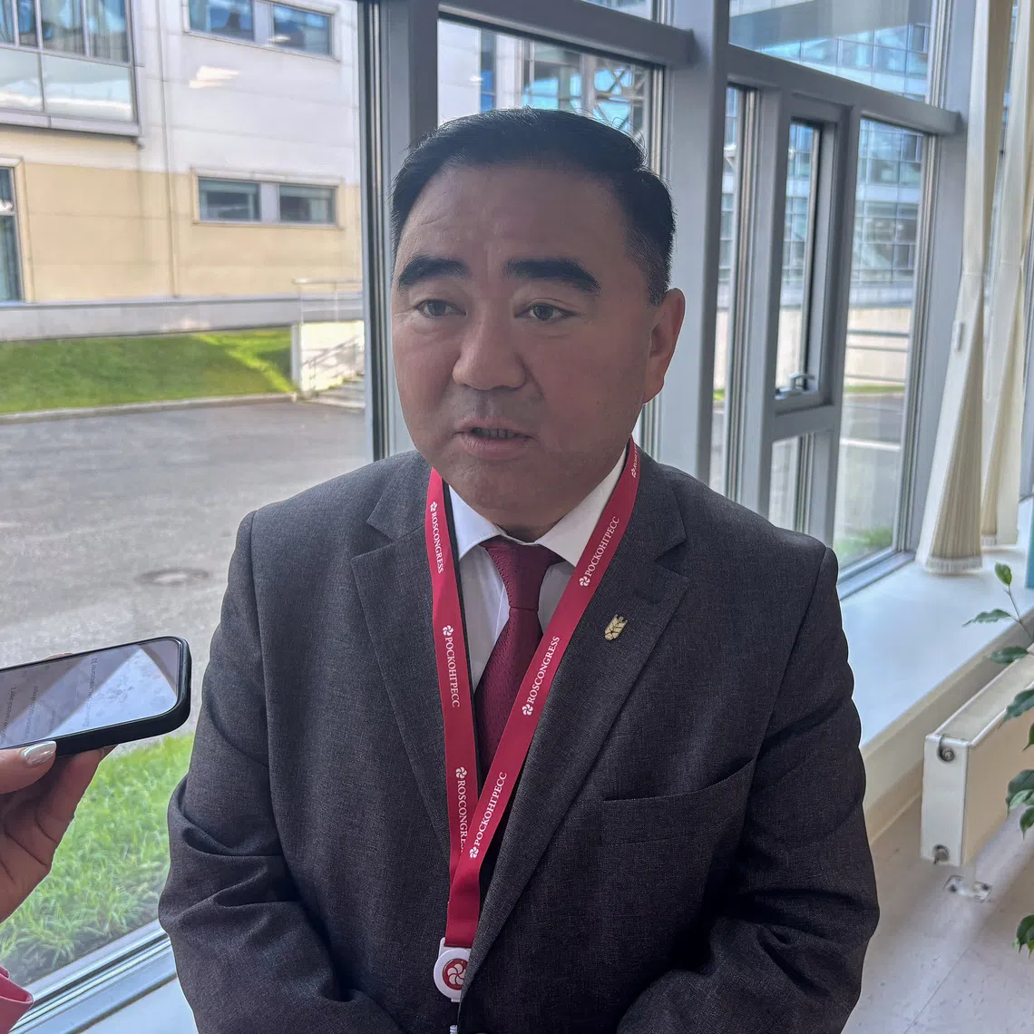 Director of the policy and planning department in Mongolia's food ministry Bolorchuluun Tsendgombo speaks during and an interview on the sidelines of the Eastern Economic Forum in Vladivostok, Russia, September 2, 2026. Picture taken with a mobile phone. REUTERS/Vladimir Soldatkin