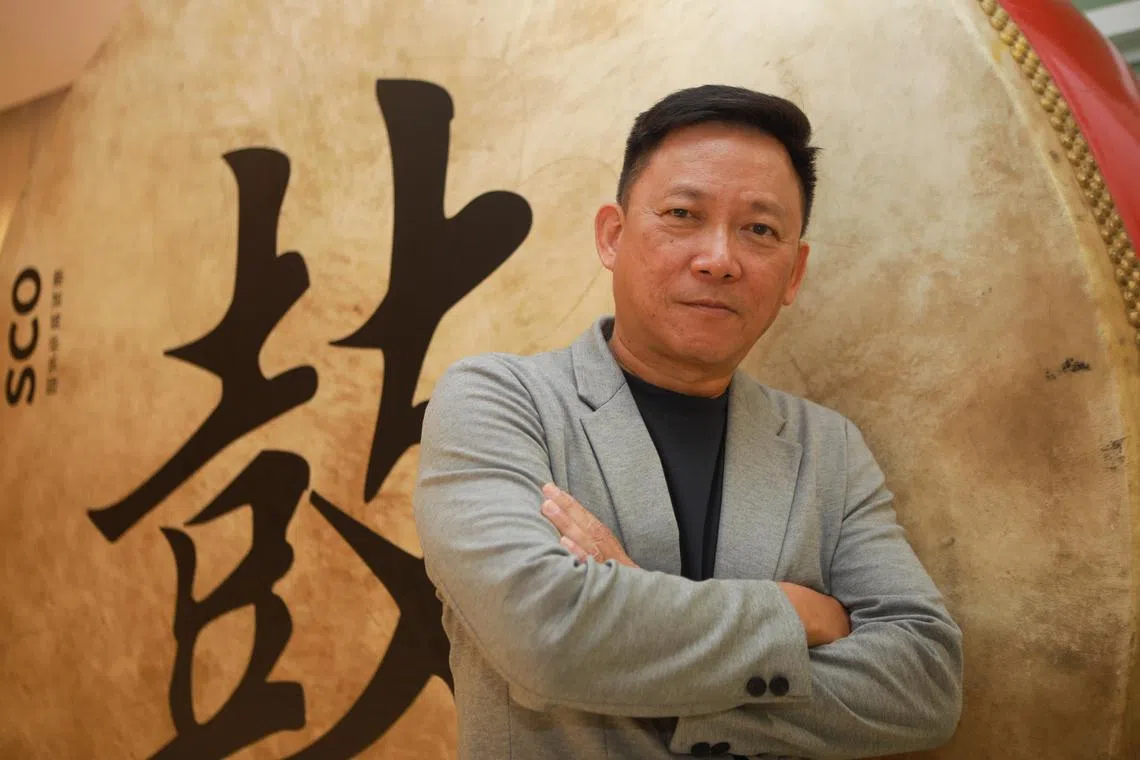 ST20230213_202354467769/sfsco/Ryan Chiong

Homegrown conductor Quek Ling Kiong, 55, at the Singapore Conference Hall on Feb 13, 2023. Mr Quek has been named principal conductor of Singapore Chinese Orchestra (SCO) in Jan 2023.

(ST PHOTO: RYAN CHIONG)