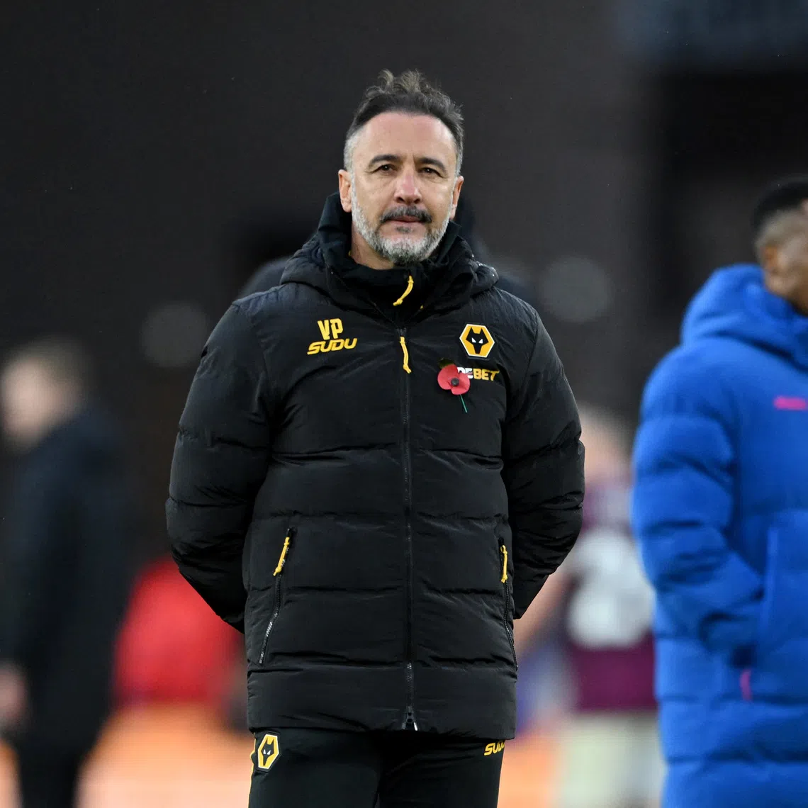 Soccer Football - Premier League - Wolverhampton Wanderers v Burnley - Molineux Stadium, Wolverhampton, Britain - October 26, 2025 Wolverhampton Wanderers manager Vitor Pereira looks dejected after the match REUTERS/Jaimi Joy