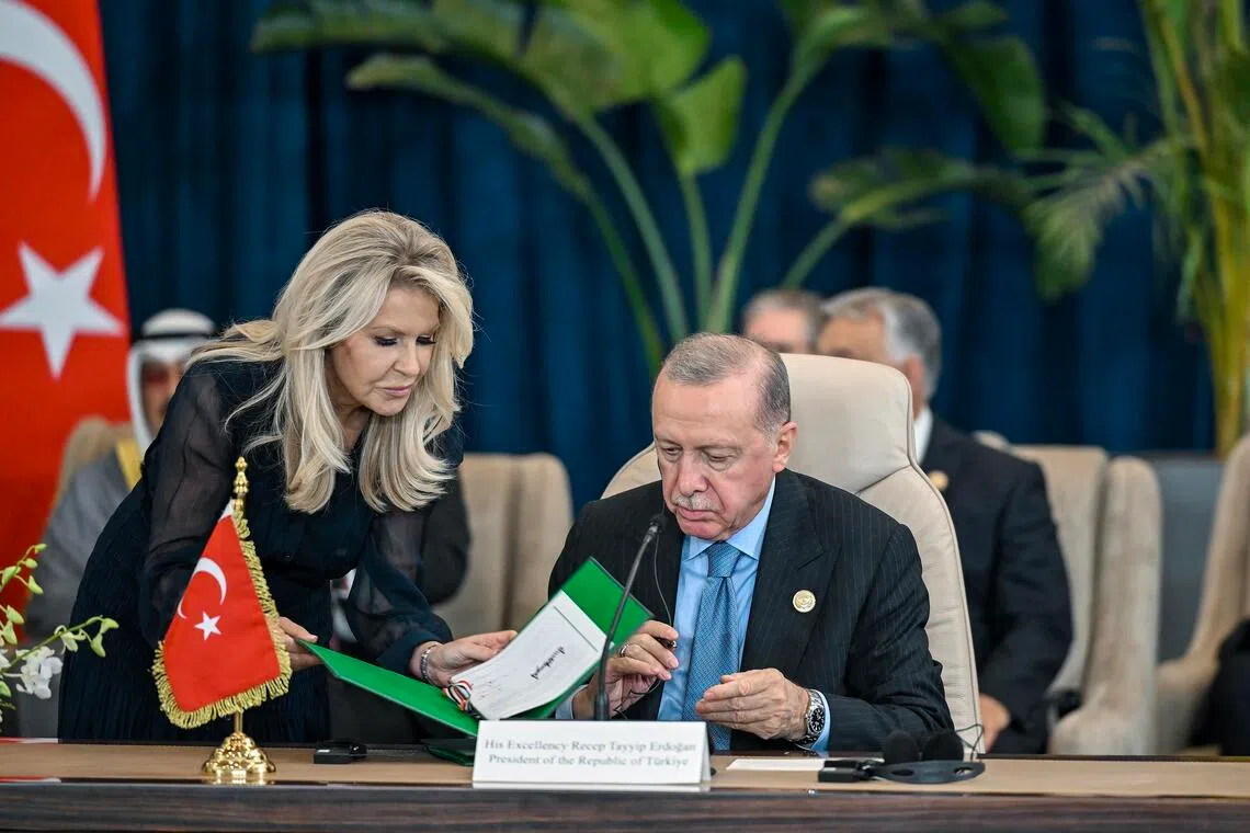 Turkish President Recep Tayyip Erdogan has harshly criticised Israel and stood by Hamas throughout the war.