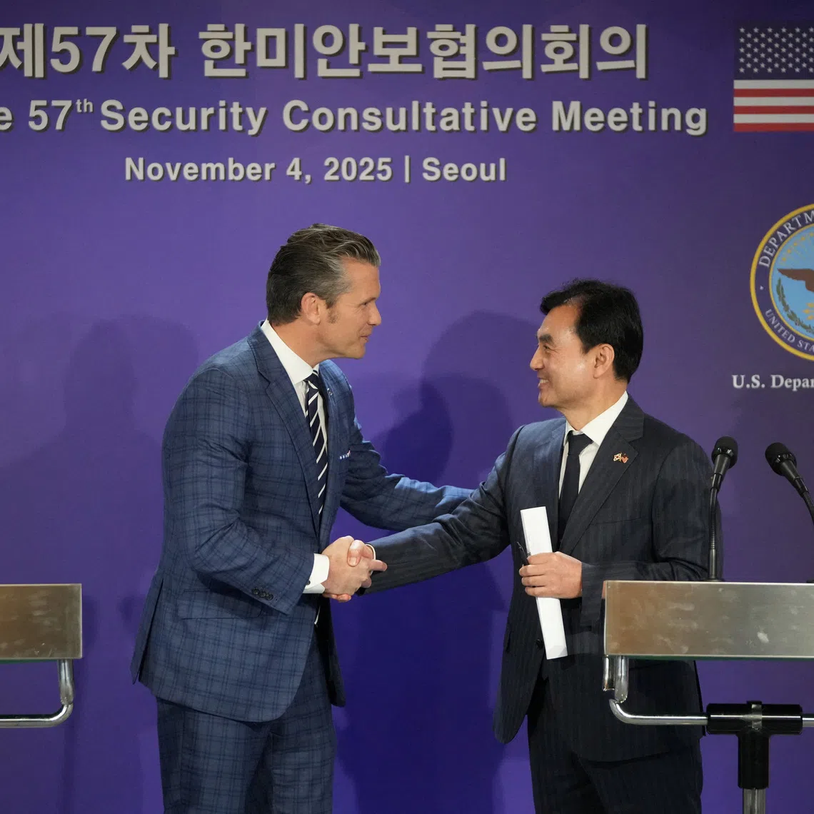 North Korea's defence minister also criticised talks between US Defence Secretary Pete Hegseth and South Korean Defence Minister Ahn Gyu-back.