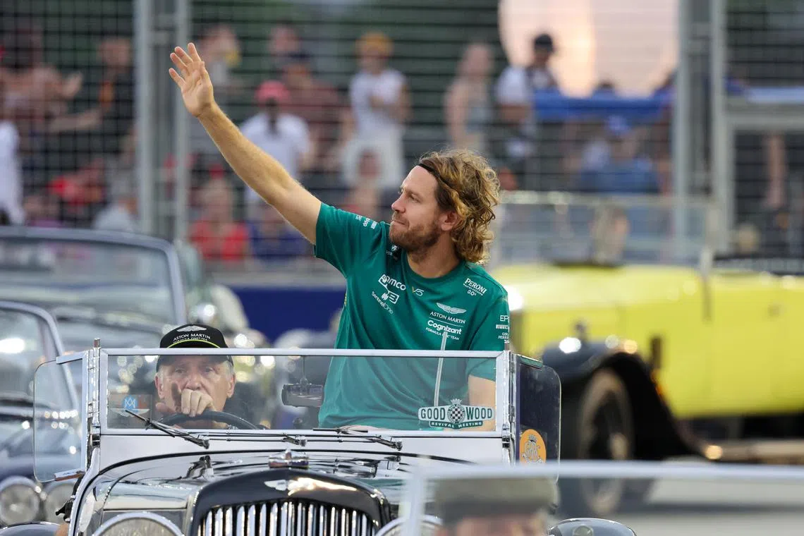 Four-time Formula One world champion Sebastian Vettel ahead of the 2022 Singapore Grand Prix.