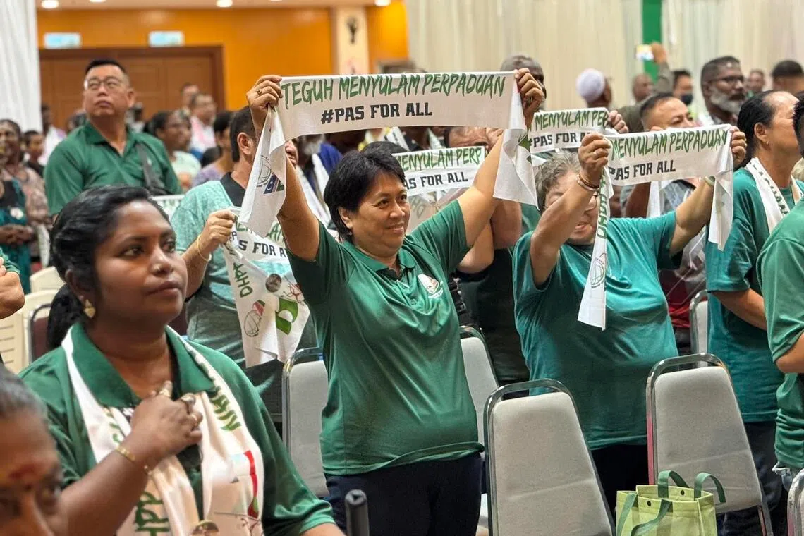 Parti Islam SeMalaysia’s non-Muslim members at their annual convention on Sept 13.