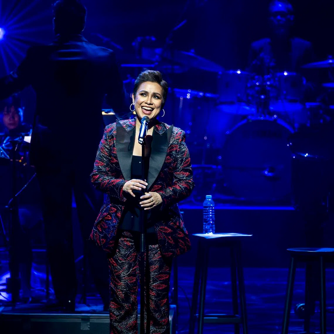 balea25 - Filipino actress-singer Lea Salonga performed four concerts at the Esplanade Theatre from March 20 to 22. Filename: Lea Salonga and Nathania Ong_Les Misérables The Arena Spectacular World Tour, Singapore 2026 PHOTO: LES MISERABLES THE ARENA SPECTACULAFilename: 02_Lea Salonga – Stage, Screen & Everything in Between_Photo Credit PHOTO: KEN CHEONG Conditions of use: SPH use in the Life folde