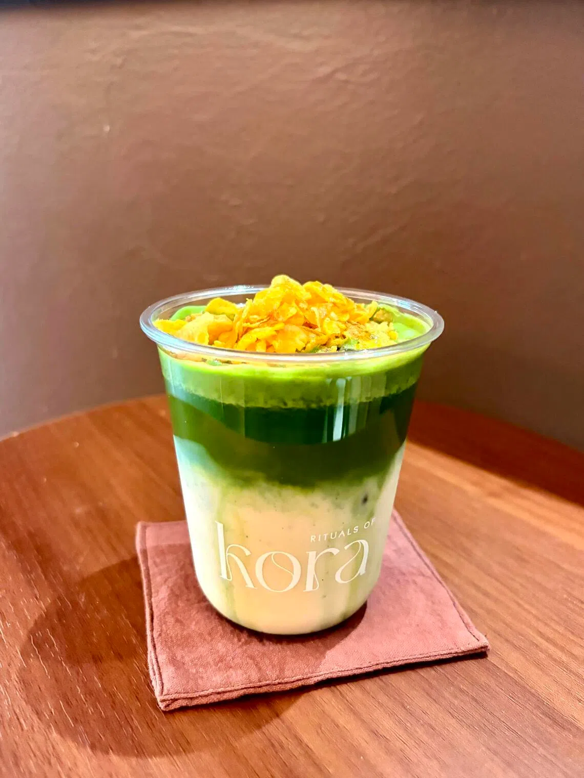 Corn milk matcha.