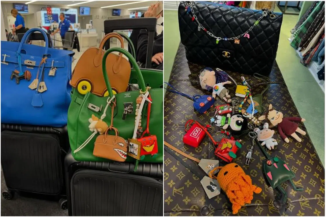 Fashion influencer and boutique owner Lori Hirshleifer's bag charms.