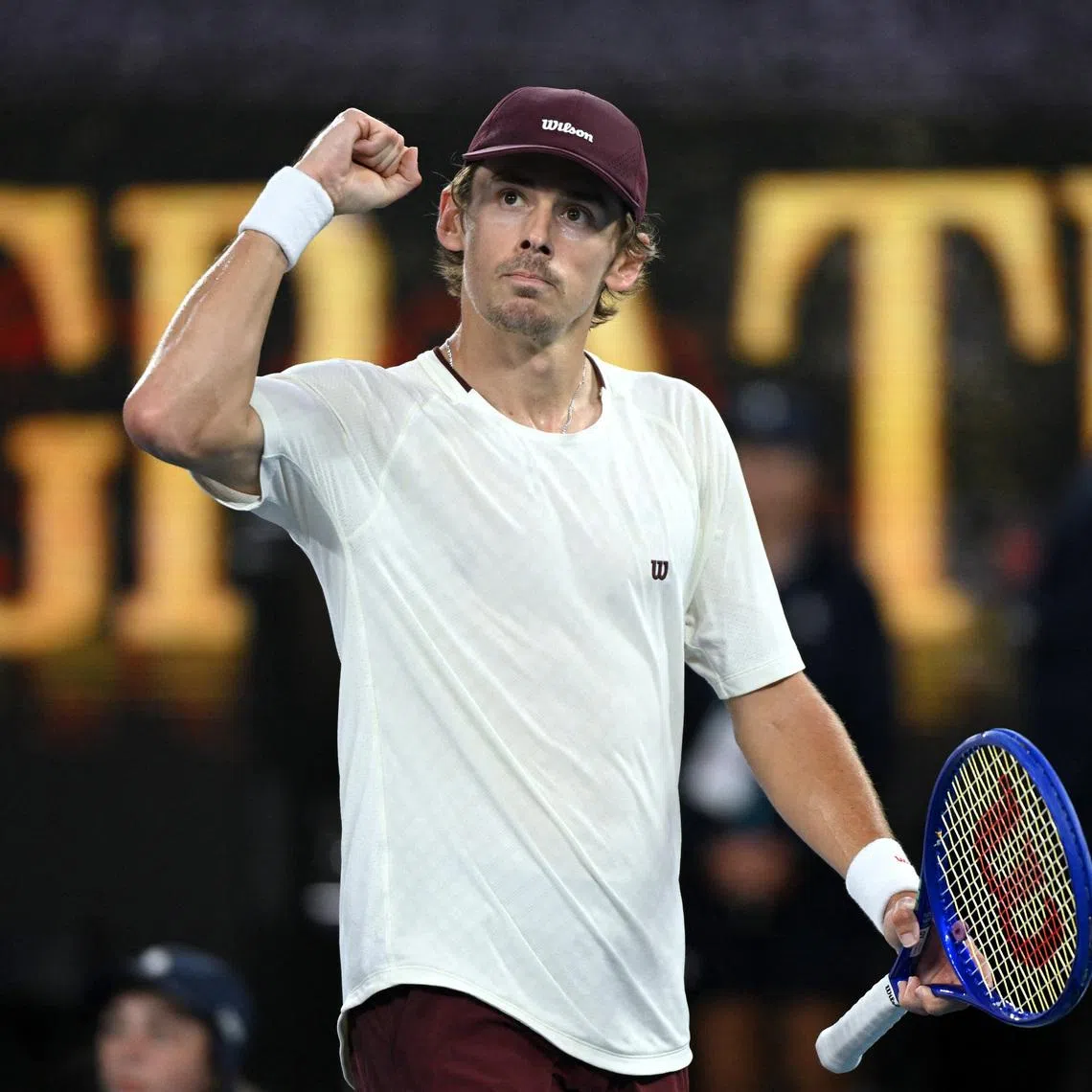 Tennis - Australian Open - Melbourne Park, Melbourne, Australia - January 25, 2026 Australia's Alex de Minaur celebrates after winning his fourth round match against Kazakhstan's Alexander Bublik REUTERS/Jaimi Joy
