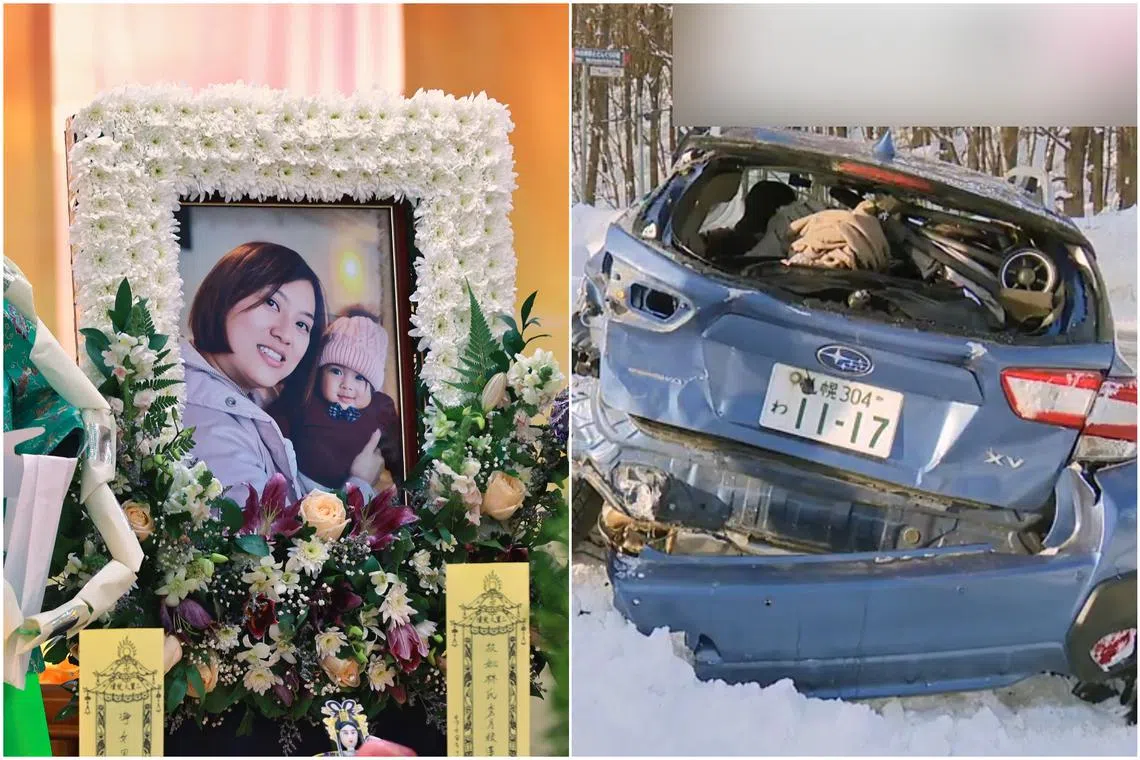 Ms Lin Xiuyue and her newborn daughter Aahana Karthik were killed in an accident in Hokkaido, Japan, on Jan 10.