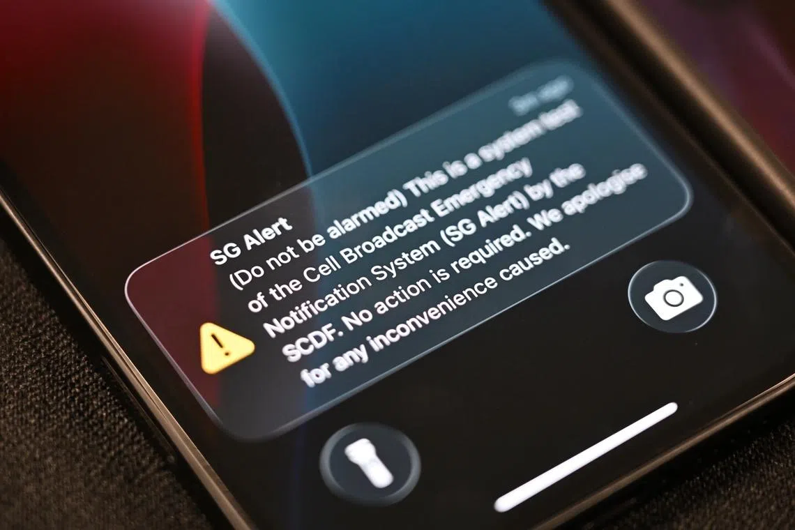 The alert will be sent out in English as a default, and Mandarin, Malay or Tamil, if it is the user’s preferred mobile language setting.
