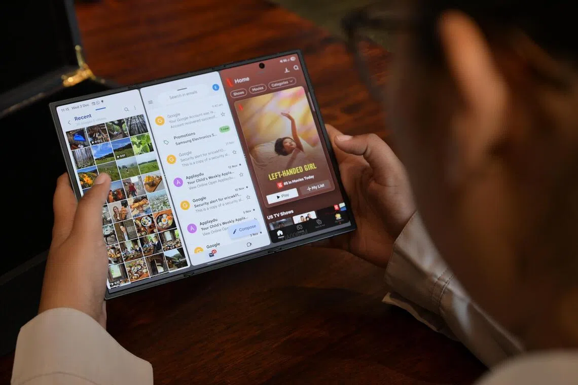 Singapore debuts Samsung’s Galaxy Z TriFold that opens up from a smartphone to a tablet