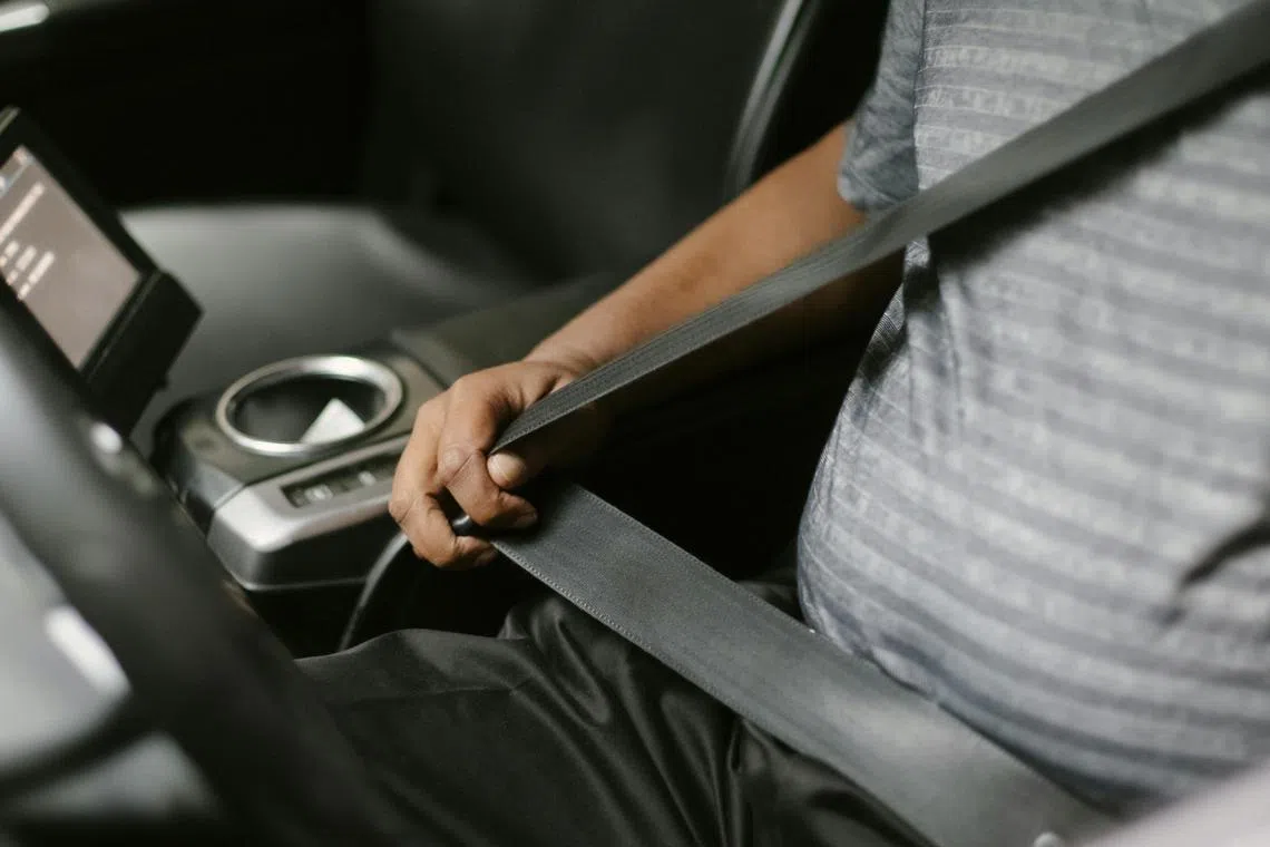 Those who fail to wear seatbelts may face fines of up to RM300 (S$90).