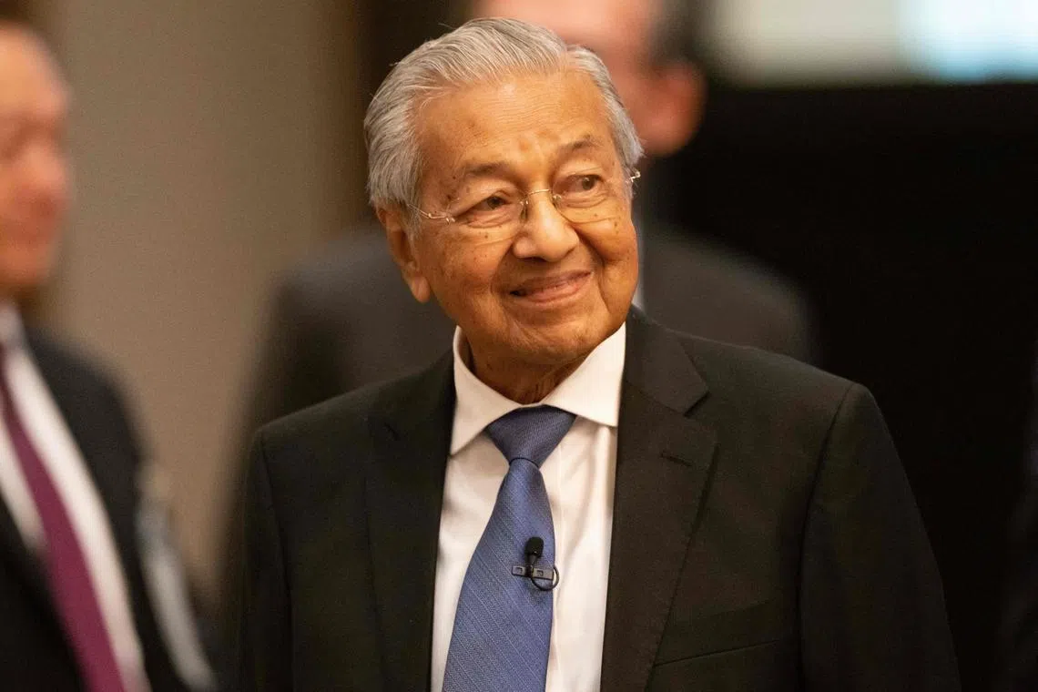 Malaysia's former prime minister Mahathir Mohamad was admitted to hospital on Tuesday for an undisclosed infection.