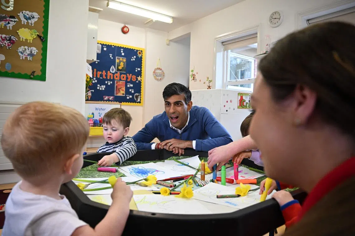 British Prime Minister Rishi Sunak says children in school should not be exposed to “disturbing content”.