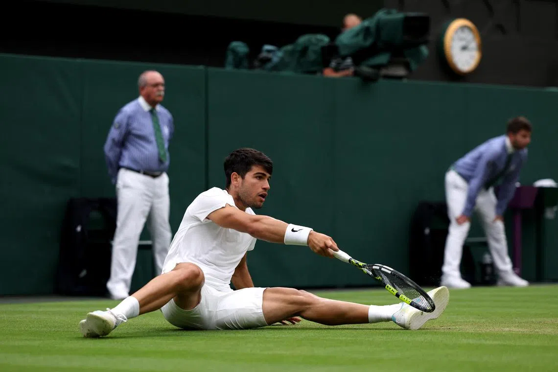 To win Wimbledon again, Carlos Alcaraz knows he must stay and think on his feet. 