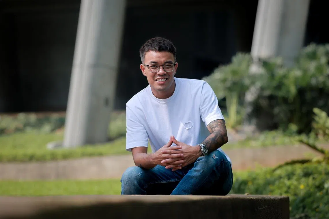 Mason Lim, 36, a graduate from NUS with a Bachelor of Social Sciences (Honours), at University Town on July 4, 2025.