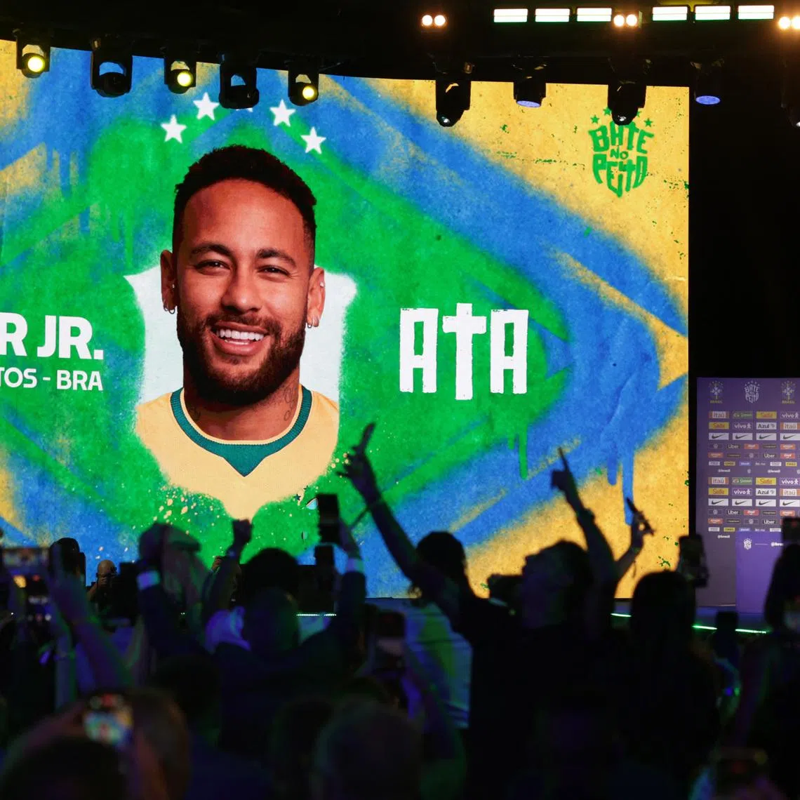 Soccer Football - FIFA World Cup 2026 - Brazil coach Carlo Ancelotti speaks to media ahead of the World Cup - Museu do Amanha, Rio de Janeiro, Brazil - May 18, 2026 Brazil coach Carlo Ancelotti names Santos' Neymar in his squad during the press conference REUTERS/Ricardo Moraes