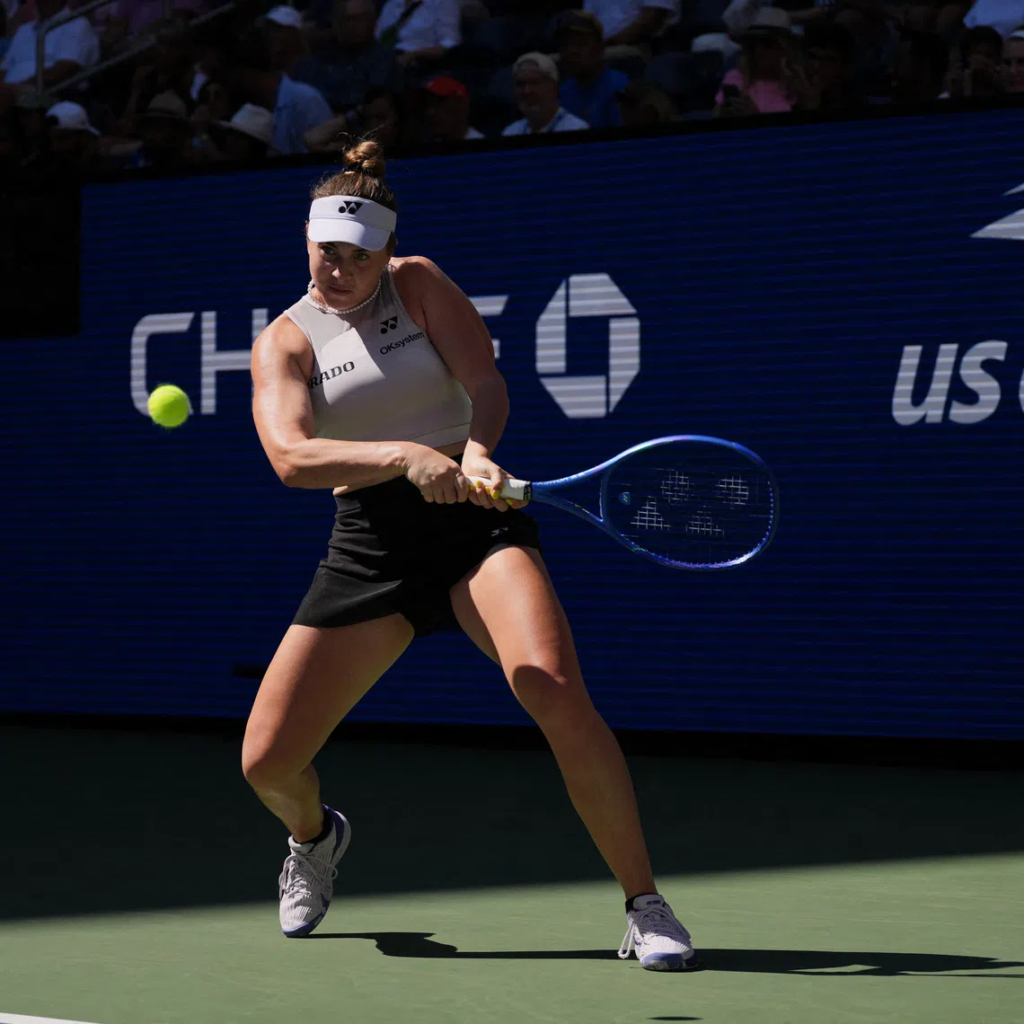 Tennis - U.S. Open - Flushing Meadows, New York, United States - September 6, 2026 Czech Republic's Linda Noskova in action during her round of 16 match against Ukraine's Marta Kostyuk IMAGN IMAGES via Reuters/Jerry Lai
