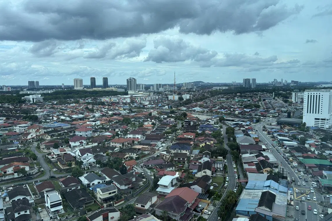 View from a 19th-floor room at Holiday Villa hotel in Johor Bahru.