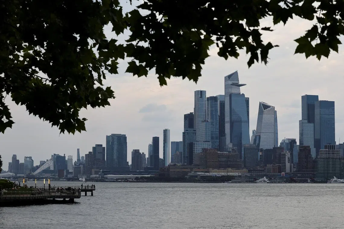 FILE PHOTO: The New York skyline is pictured from a park in Hoboken, New Jersey, U.S. June 23, 2024. REUTERS/Agustin Marcarian/File Photo