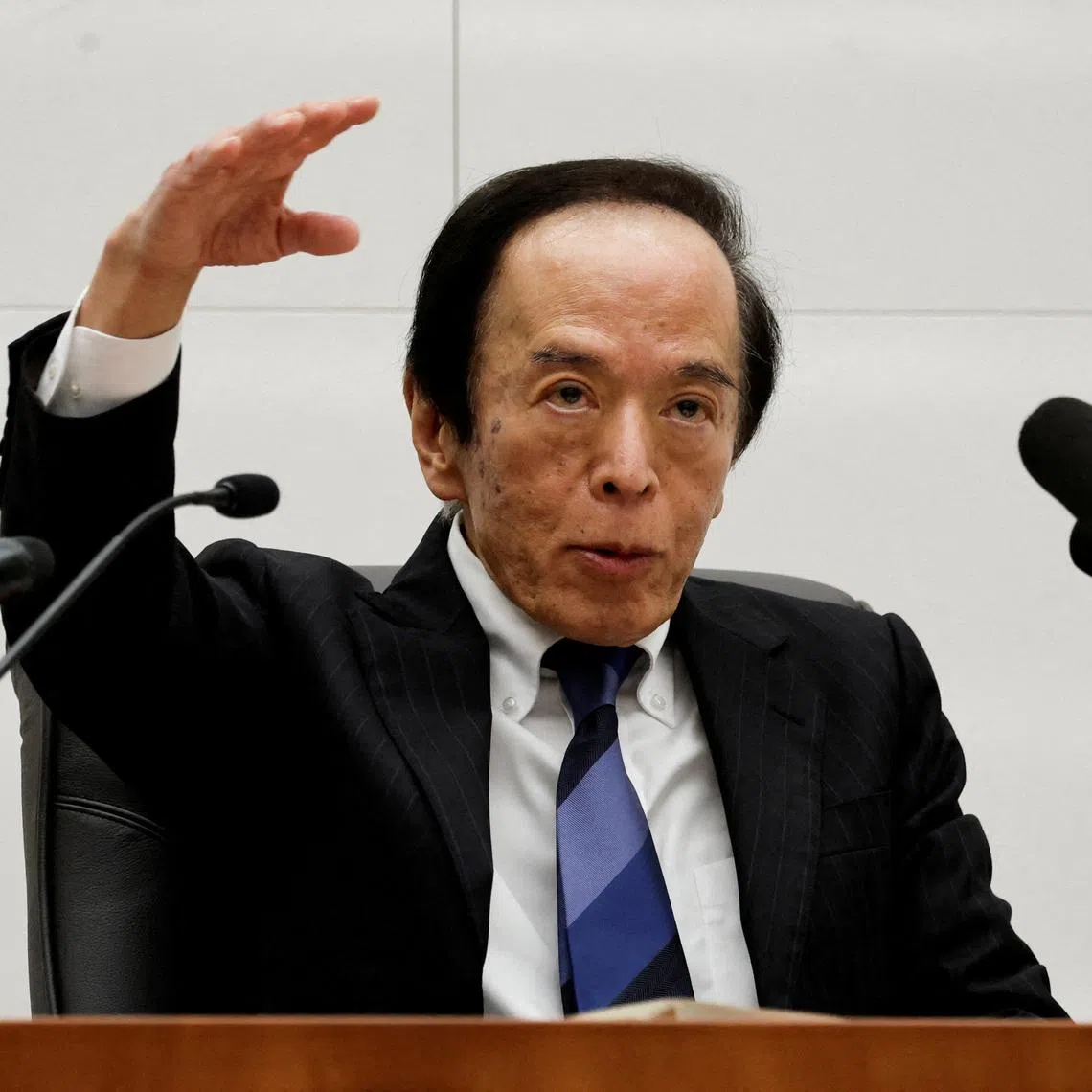 FILE PHOTO: Bank of Japan Governor Kazuo Ueda speaks during a press conference after a BOJ policy meeting in Tokyo, Japan, April 28, 2026. REUTERS/Kim Kyung-Hoon/File Photo