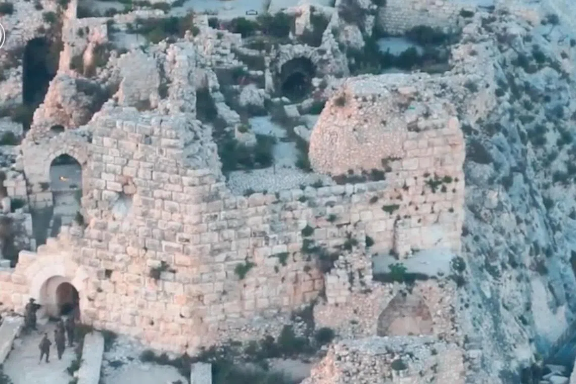 Israeli troops at the 900-year-old Beaufort Castle in Nabatieh Governorate, southern Lebanon.