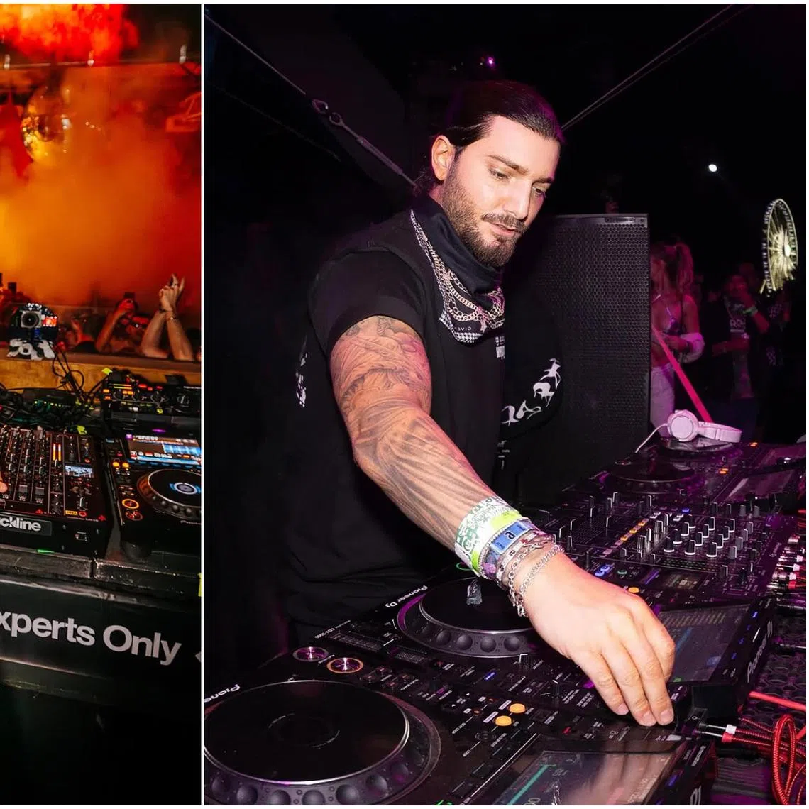 American DJ and record producer John Summit (left) and Swedish DJ and record producer Alesso.