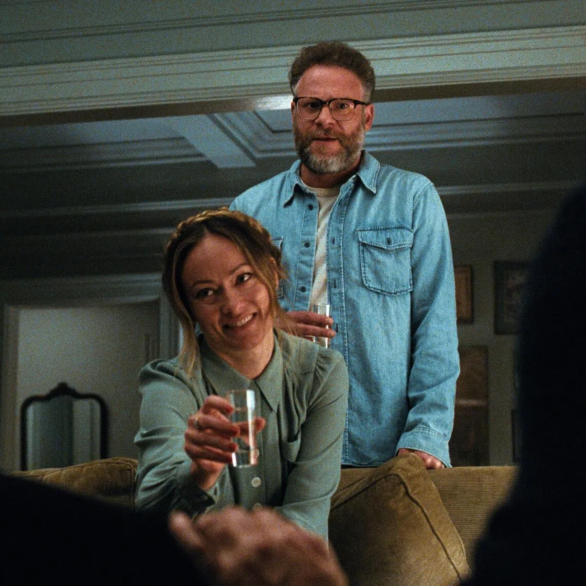 Olivia Wilde (left) and Seth Rogen in The Invite.