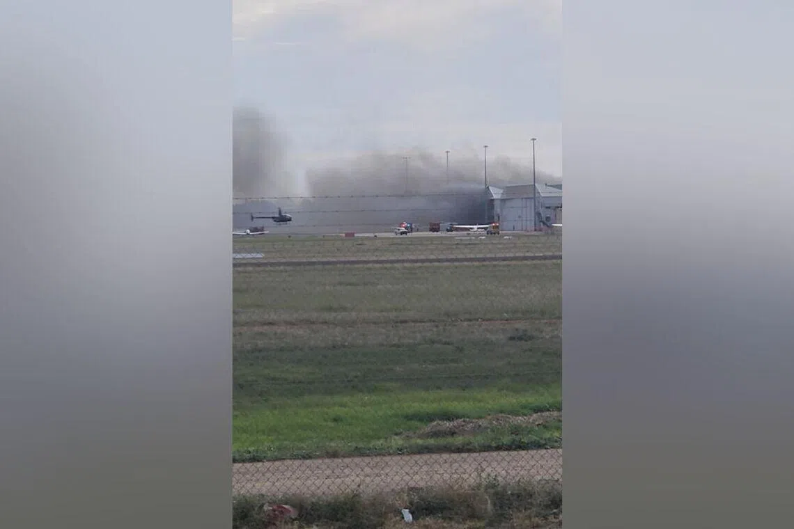 The plane crashed into a hangar at Parafield Airport some 17km north of Adelaide shortly after take-off.