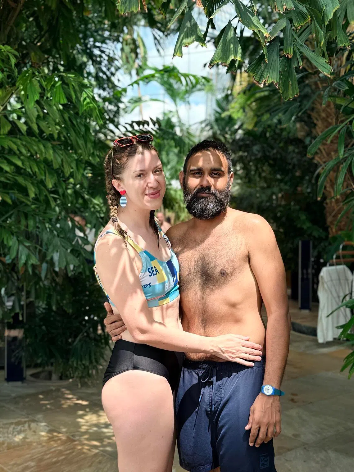 Romanian couple Omar and Alina Shamim visit Therme Bucharest once every few months for a relaxing getaway.