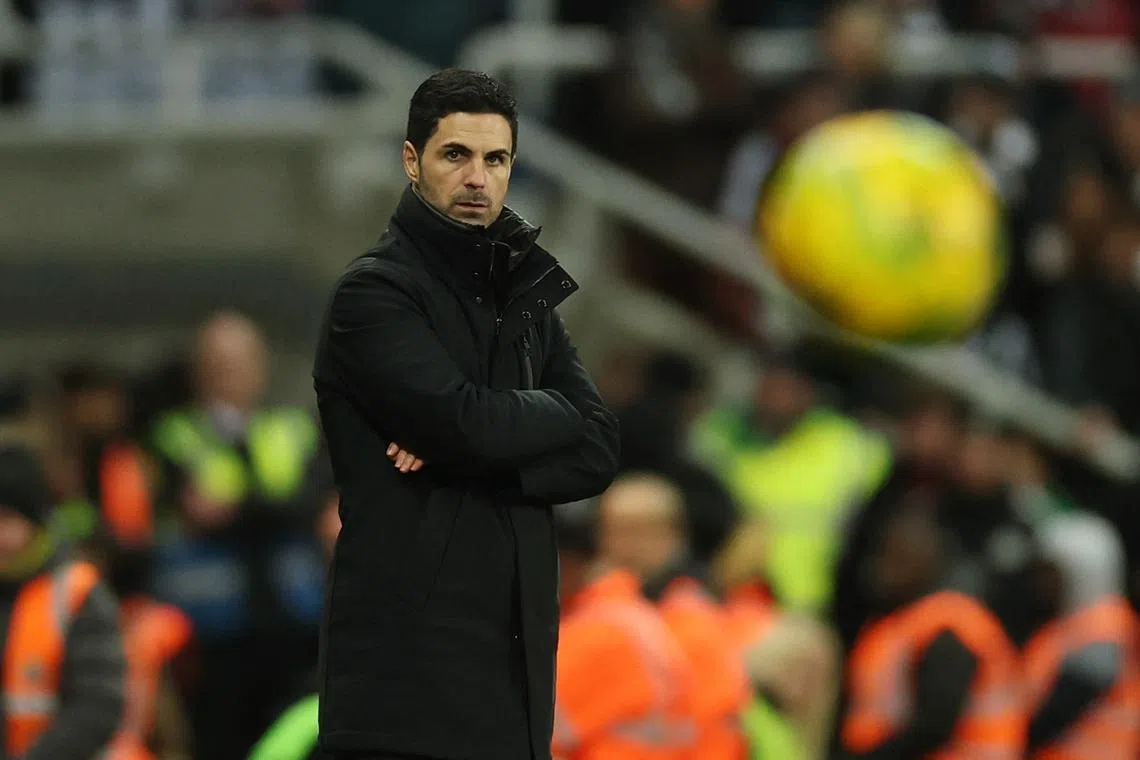 Soccer Football - Carabao Cup - Semi Final - Second Leg - Newcastle United v Arsenal - St James' Park, Newcastle, Britain - February 5, 2025 Arsenal manager Mikel Arteta Action Images via Reuters/Lee Smith