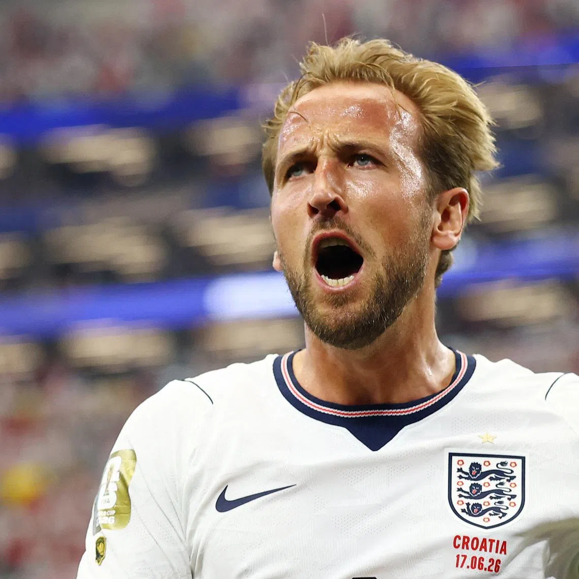 Soccer Football - FIFA World Cup 2026 - Group L - England v Croatia - Dallas Stadium, Arlington, Texas, U.S. - June 17, 2026 England's Harry Kane celebrates scoring their second goal REUTERS/Hannah Mckay