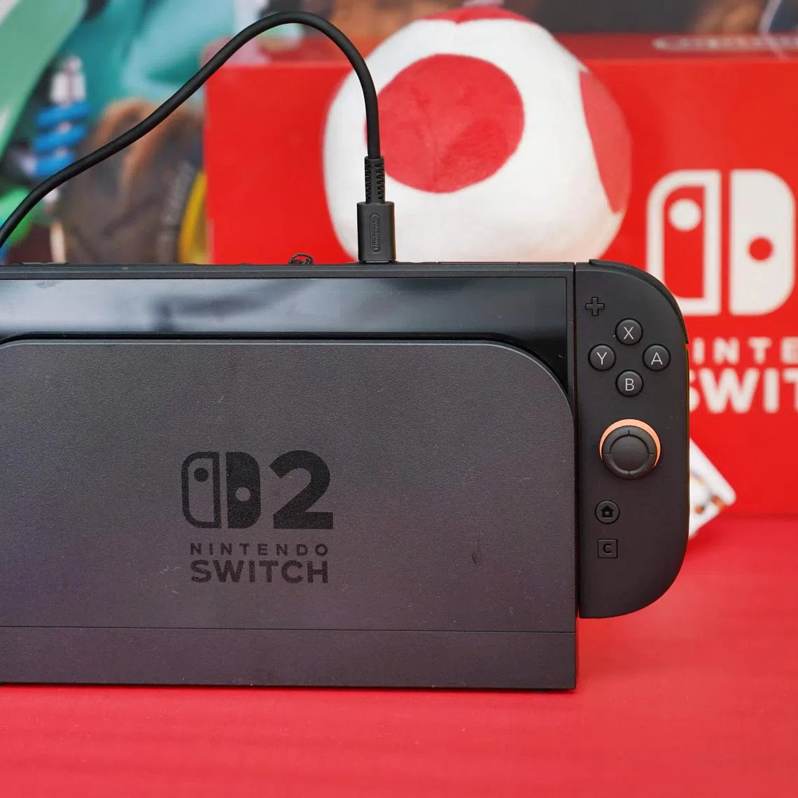 A Nintendo Switch 2 at an electronics retailer in Tokyo on June 5. The console sold 3.5 million units worldwide in its first four days.