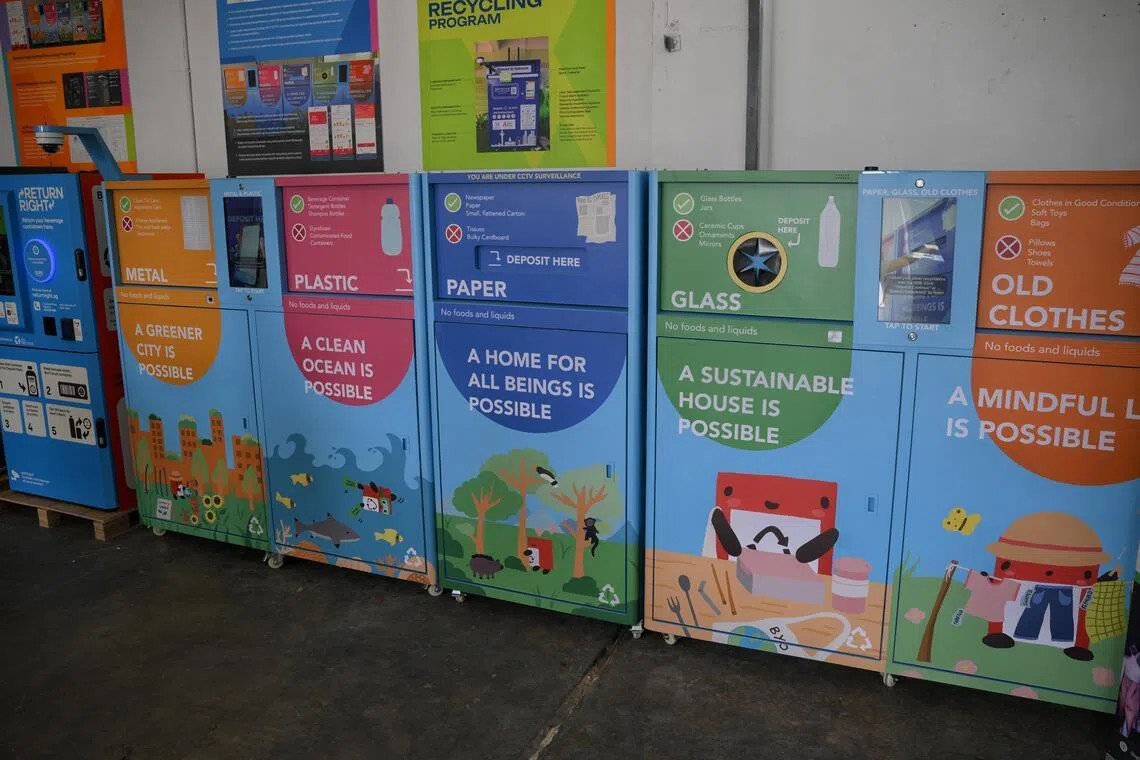 160 more segregated recycling bins will be deployed to Pasir Ris and Bedok by 2027.