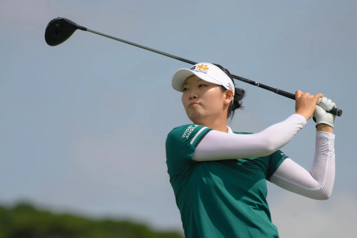 South Korea's Bang Shin-sil is two strokes clear at the top of the leaderboard after the first round of the Hana Financial Group Singapore Women's Open.
