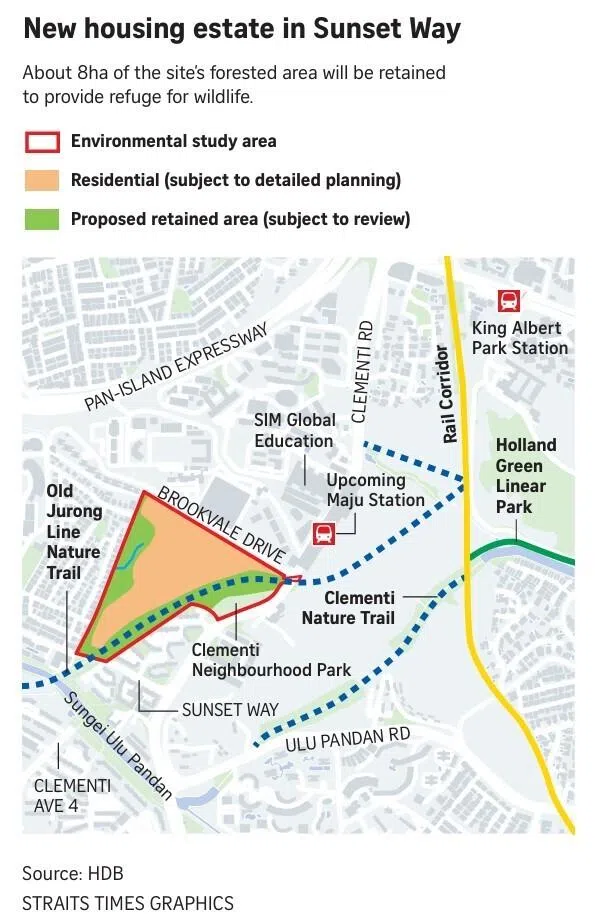 A map of a new housing estate in Sunset Way.