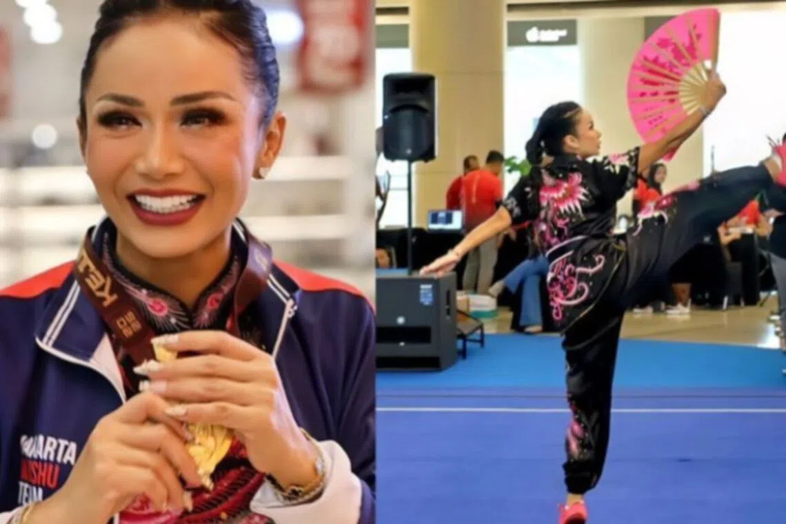 Singer Kris Dayanti, 51, wins national wushu title in Indonesia