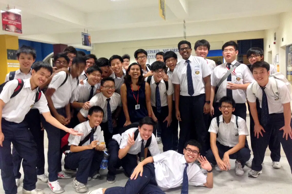 The writer (front row, on ground) with his Montfort classmates in a group photo taken in 2013.
