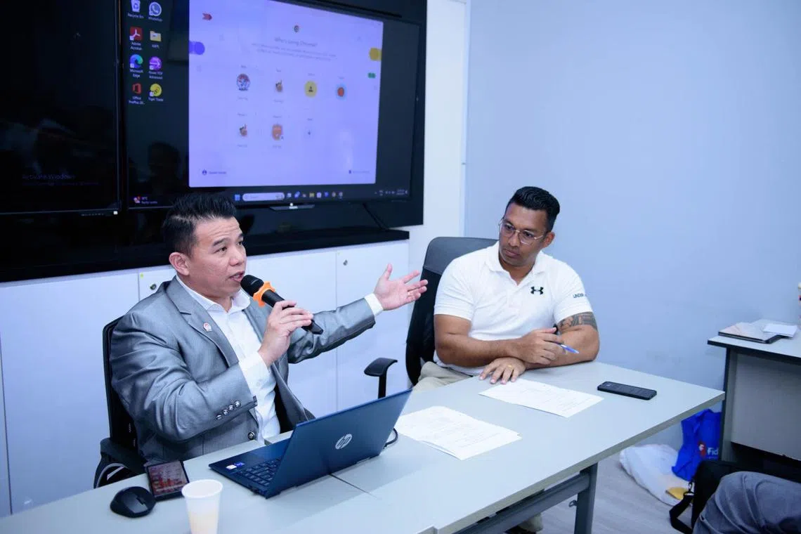 dgbody24 - Alan Ng, ABPS president and ABPS secretary Thenesh Prakkash at the annual general meeting on Feb 24



