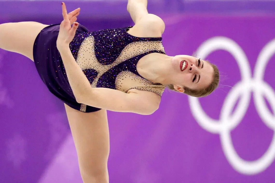 FILE PHOTO: Figure Skating - Pyeongchang 2018 Winter Olympics - Women Single Skating free skating competition final - Gangneung Ice Arena - Gangneung, South Korea - February 23, 2018 - Carolina Kostner of Italy competes. REUTERS/Damir Sagolj/File Photo