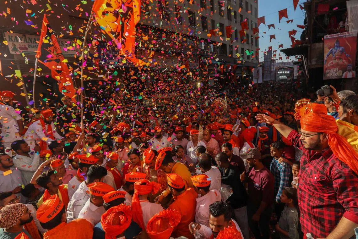 Authorities deployed hundreds of riot police and cut mobile Internet services in parts of eastern India after violent clashes erupted in at least eight states during the Ram Navami celebrations.