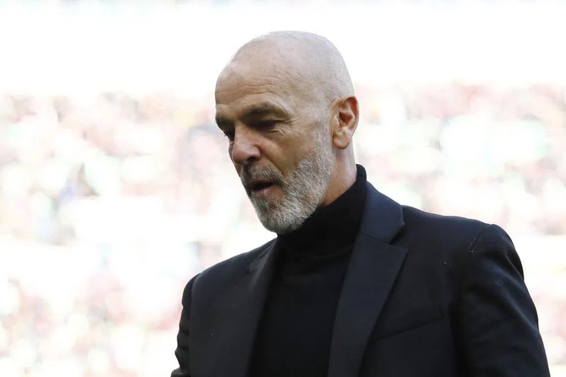 Soccer Football - Serie A - AC Milan v Monza - San Siro, Milan, Italy - December 17, 2023 AC Milan coach Stefano Pioli reacts REUTERS/Alessandro Garofalo/File Photo