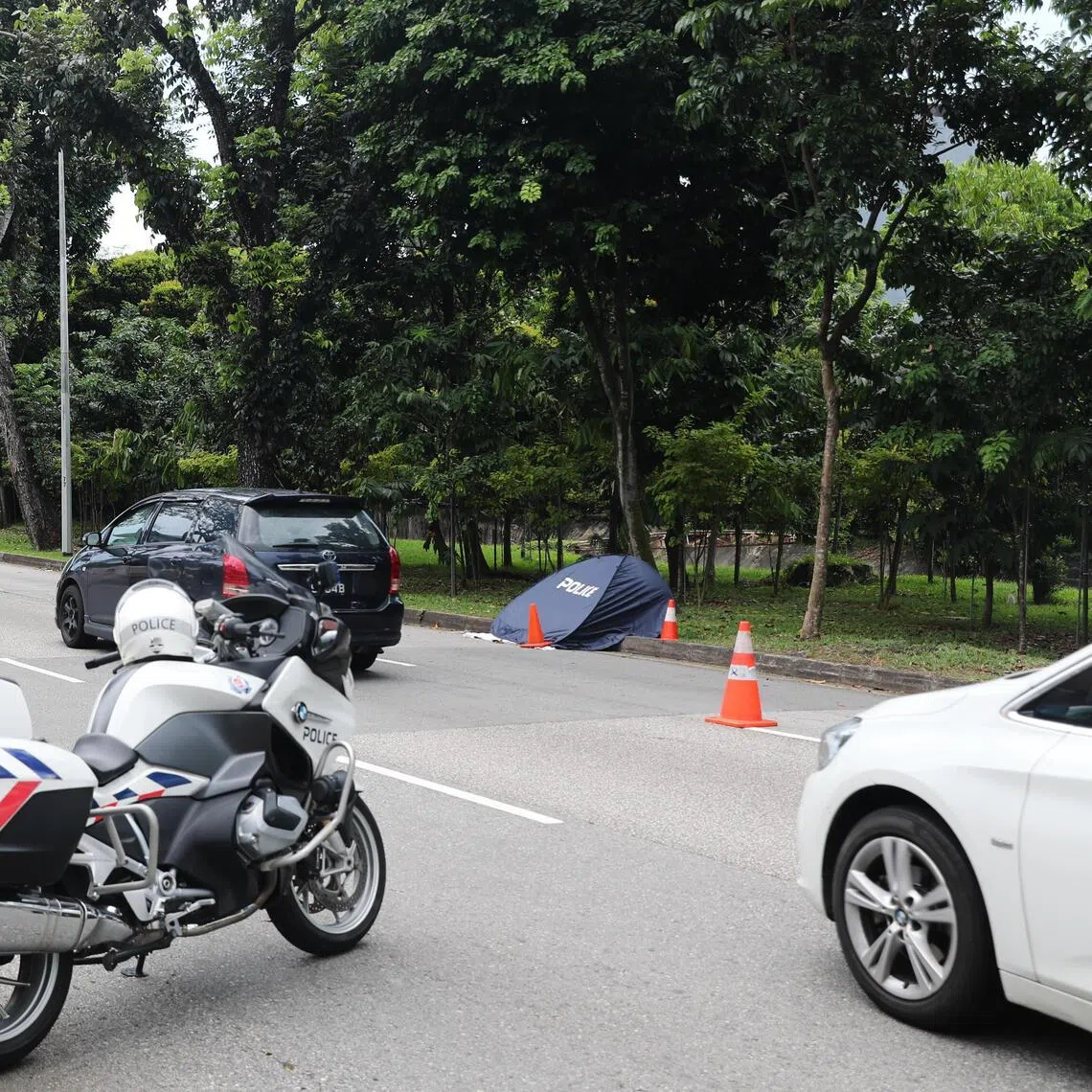 The driver’s two young children, who were in the back seat at the time, were also hurt in the April 2023 crash.