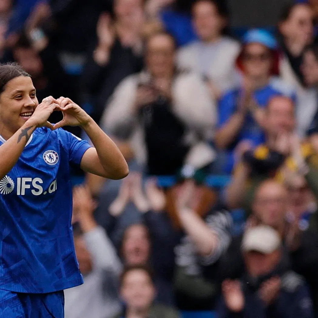 Soccer Football - Women's Super League - Chelsea v Manchester United - Stamford Bridge, London, Britain - May 16, 2026 Chelsea's Sam Kerr celebrates scoring their first goal Action Images via Reuters/Andrew Couldridge