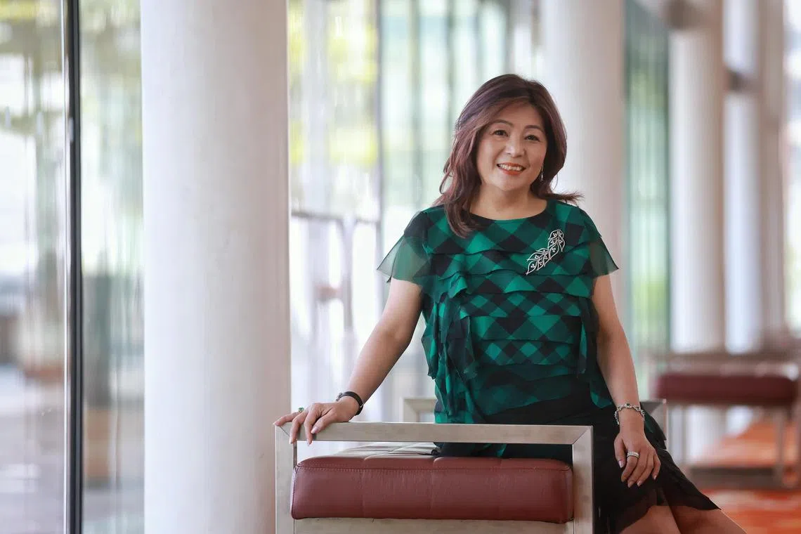 Dealing with her late mother's dementia drove founder of fine jewellery boutique MUS Zenith Affair (MUS.za) Esther Ho to raise funds for Dementia Singapore. The over $443,000 she raised in three years earned her the AIC FOCC Award.
 ST PHOTO: KEVIN LIM 